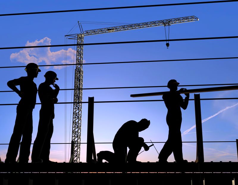 矢量卡通施工工人 建設(shè)工程的趣味視角